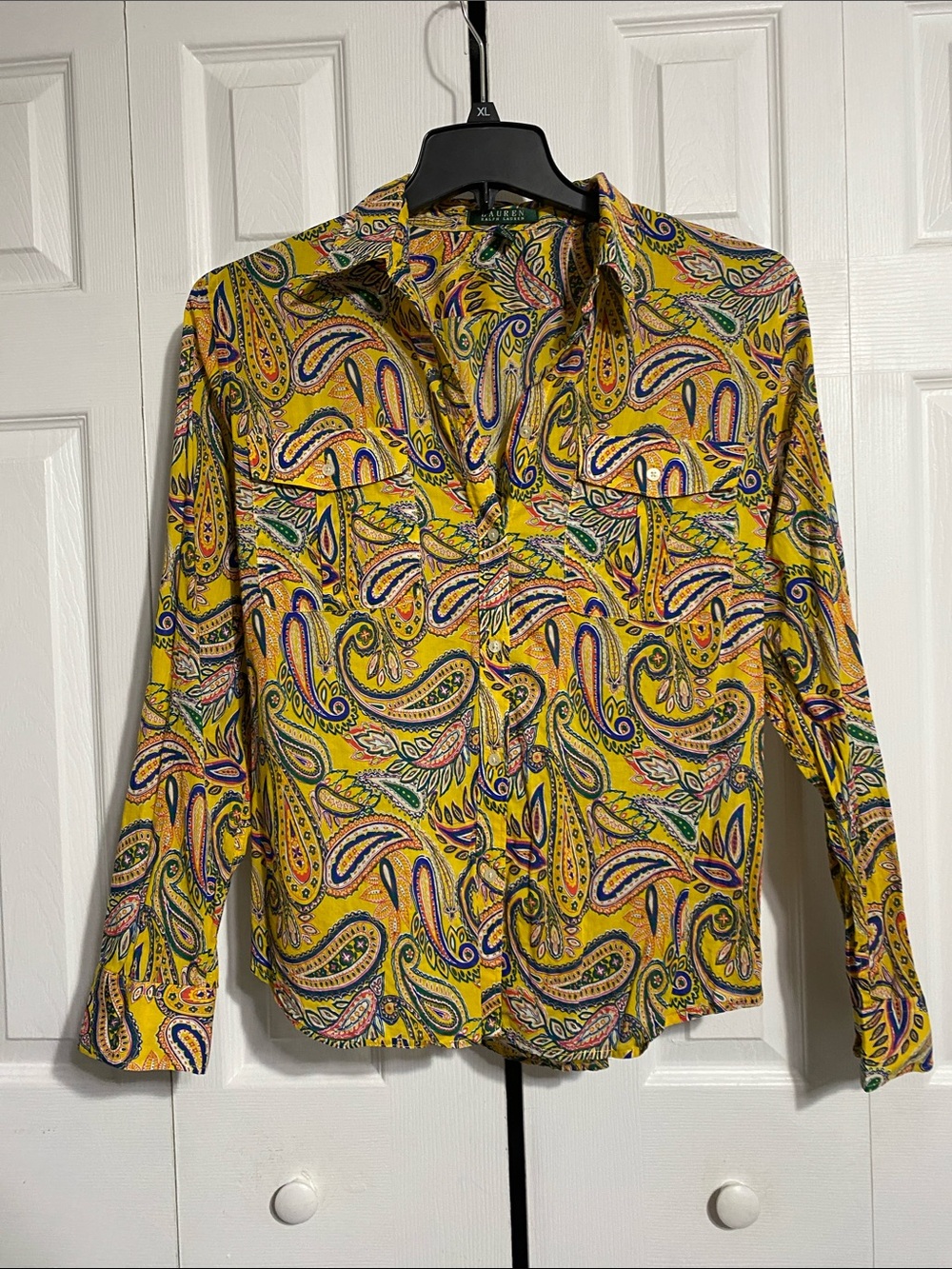 PRETTY & BRIGHT Lauren Ralph Lauren cotton blouse size XL